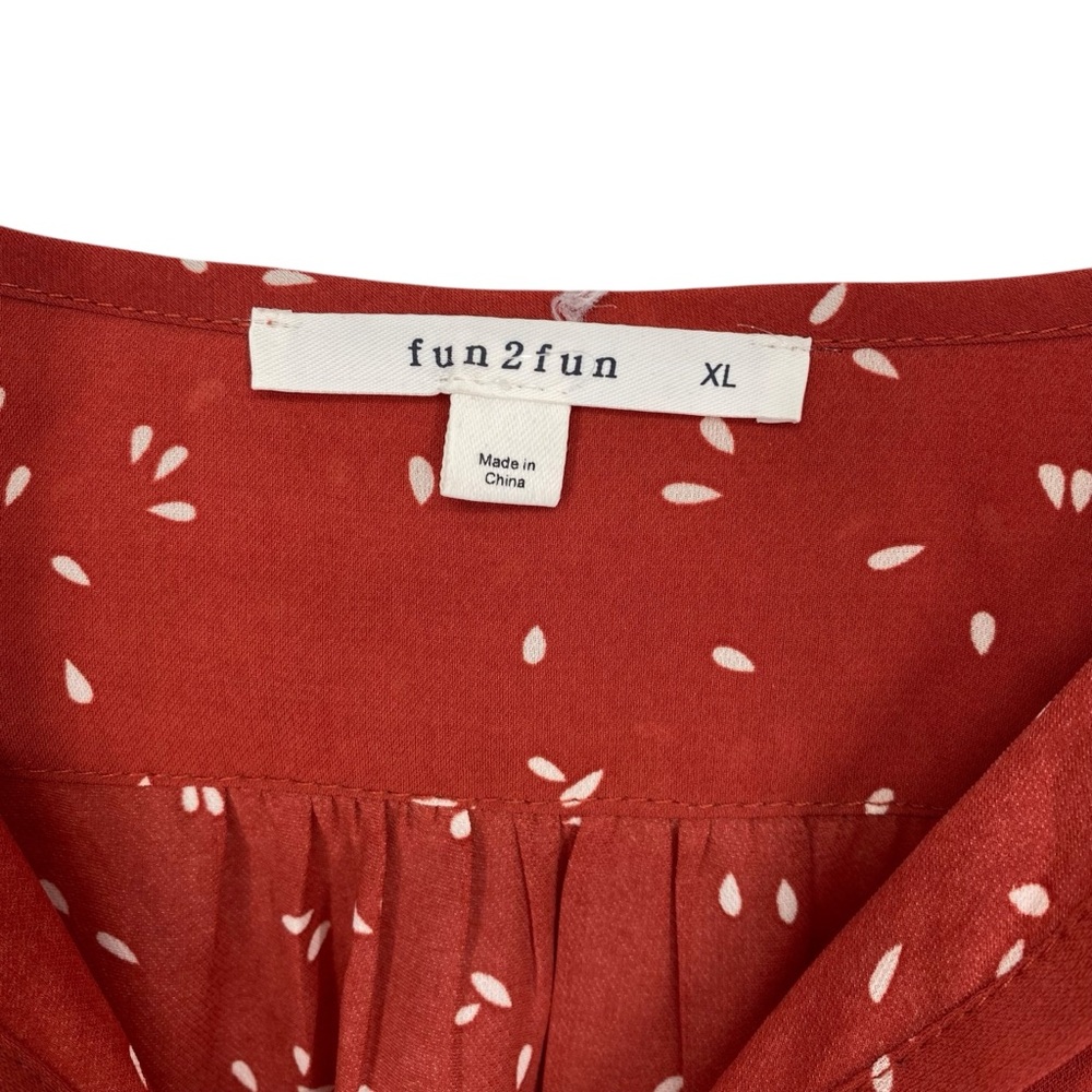 Fun2Fun Amiyah Tie Sleeve Blouse XL - Picture 7 of 10